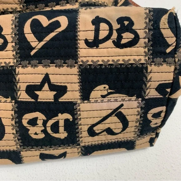 Dooney & Bourke Tan and Black Patterned Bag - Picture 6 of 16